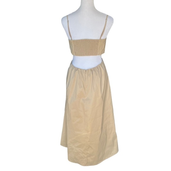 J. Crew - NWT Collection Bow Front Cutout Midi Dress in Stretch Taffeta Sz 6 - Picture 4 of 7